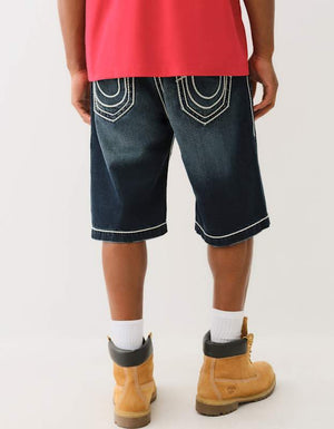 True Religion Vinny Rope Stitch Short Flap Jackknife Dark Wash