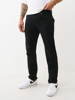 True Religion Jeans Rocco Sn Flap 32In Black Rinse