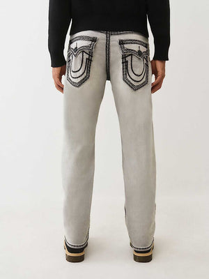 True Religion Jeans Ricky Super Qt Flap 34In Gritstone Grey Wash