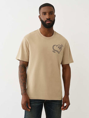 True Religion T-Shirt Ss Puff Cat Travertine