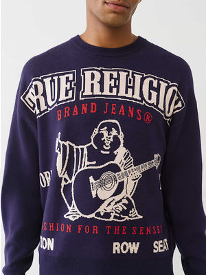 True Religion Sweater Ls Boxy Srs Eclipse