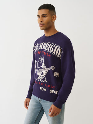 True Religion Sweater Ls Boxy Srs Eclipse