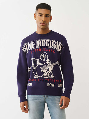 True Religion Sweater Ls Boxy Srs Eclipse
