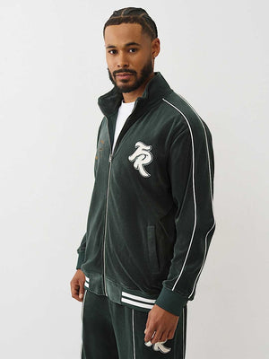 True Religion Jacket Velour Track Green Gables