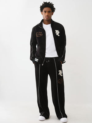 True Religion Track Pants Velour Hs Jet Black