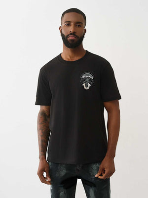 True Religion T-Shirt Ss Tr Globe Jet Black
