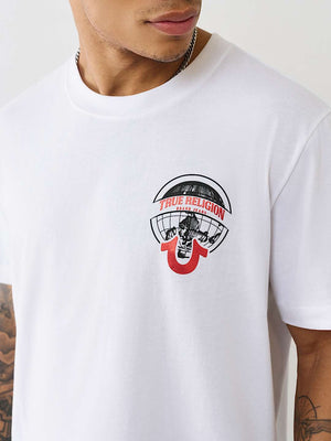 True Religion T-Shirt Ss Tr Globe Optic White