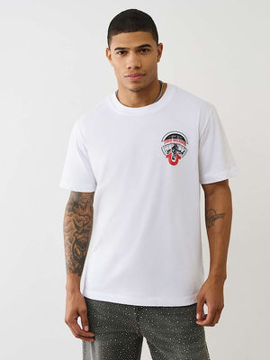 True Religion T-Shirt Ss Tr Globe Optic White