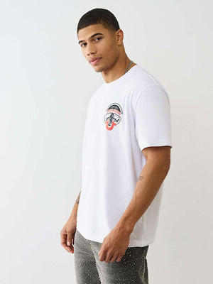 True Religion T-Shirt Ss Tr Globe Optic White
