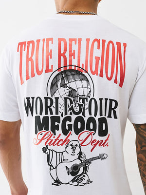 True Religion T-Shirt Ss Tr Globe Optic White