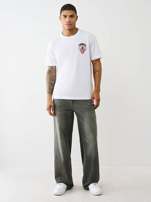 True Religion T-Shirt Ss Tr Globe Optic White