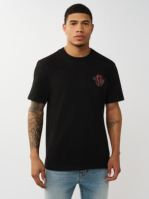 True Religion T-Shirt Ss Registered Hs Spec Jet Black