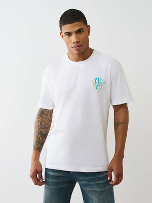 True Religion T-Shirt Ss Registered Hs Spec Optic White