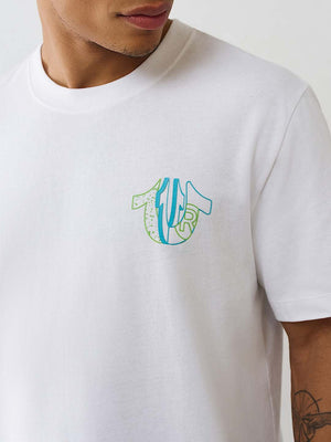 True Religion T-Shirt Ss Registered Hs Spec Optic White