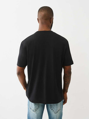 True Religion T-Shirt Ss Build Destroy Rebuild Jet Black