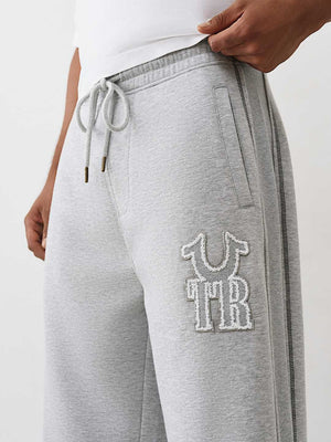 True Religion Sweatpants Rib Stitch Dept Baggy Heather Grey