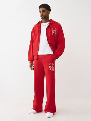 True Religion Sweatpants Rib Stitch Dept Baggy Trv Red