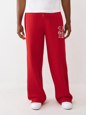 True Religion Sweatpants Rib Stitch Dept Baggy Trv Red