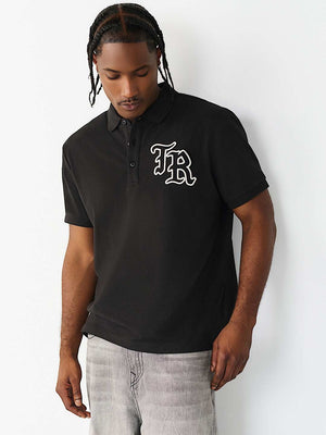 TRUE RELIGION GOLFER EMBRO STITCH JET BLACK