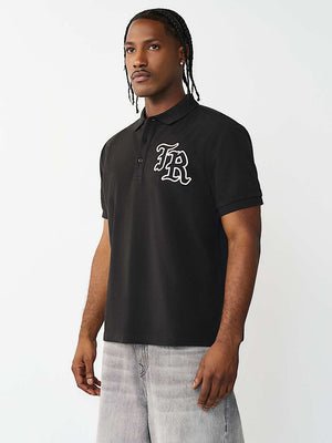 TRUE RELIGION GOLFER EMBRO STITCH JET BLACK