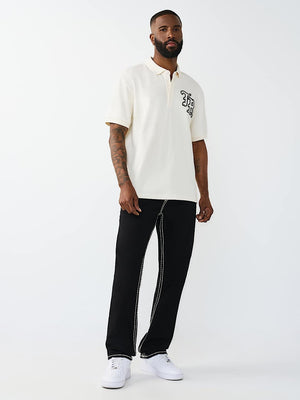 TRUE RELIGION GOLFER EMBRO STITCH BIRCH