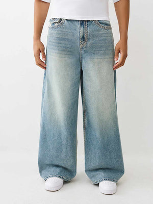 True Religion Jeans Mikey Super Qt Flap 32In Gridiron Blue Medium Wash