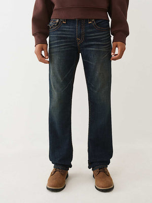 True Religion Jeans Ricky Flap Super T 34In Midnight Spark Dark Wash