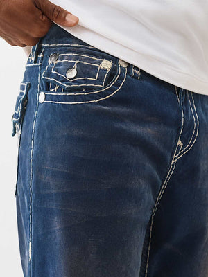 True Religion Jeans Velvet Vinny Super T Flap 34In Blue Velvet Wash