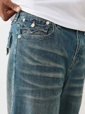 True Religion Vinny Sn Flap 34In Steel Drift Medium Wash