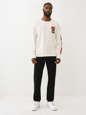 True Religion Jeans Geno Sn No Flap 32In Black Rinse