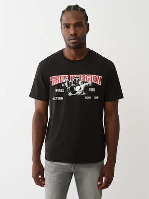 True Religion T-Shirt Ss Buddha Arch Logo Jet Black