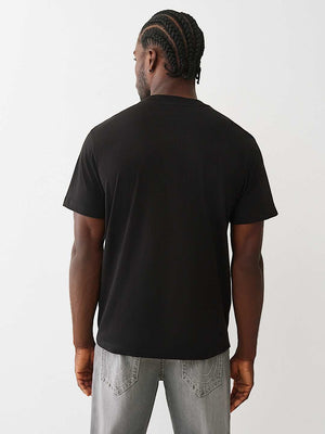 True Religion T-Shirt Ss Buddha Arch Logo Jet Black