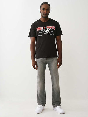 True Religion T-Shirt Ss Buddha Arch Logo Jet Black