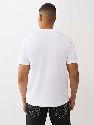 True Religion T-Shirt Ss Buddha Arch Logo Optic White