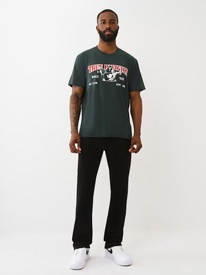 True Religion T-Shirt Ss Buddha Arch Logo Green Gables