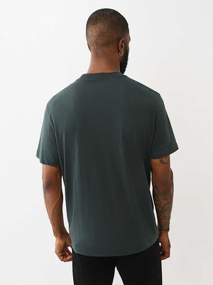 True Religion T-Shirt Ss Buddha Arch Logo Green Gables