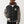 TRUE RELIGION JACKET VARSITY HOODED PUFFER JET BLACK-GRANITE GREY