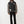 TRUE RELIGION JACKET VARSITY HOODED PUFFER JET BLACK-GRANITE GREY