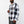 TRUE RELIGION SHIRT HOODED FLANNEL BLACK-WHITE