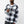 TRUE RELIGION SHIRT HOODED FLANNEL BLACK-WHITE