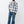 TRUE RELIGION SHIRT HOODED FLANNEL WINTER WHITE-BLUE