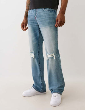 True Religion Billy Sn No Flap 34In Desperado Medium Wash W/ Rips