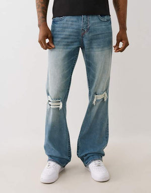 True Religion Billy Sn No Flap 34In Desperado Medium Wash W/ Rips