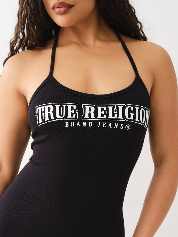 True Religion Active Strappy Onesie Jet Black