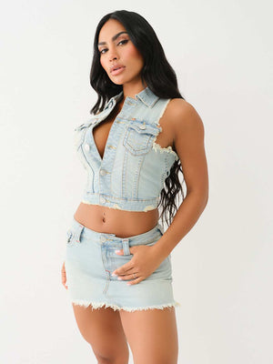 True Religion Jimmy Shrunken Vest Ladies La Jolla-True Religion