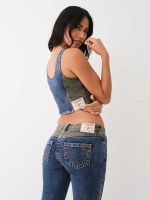 True Religion Corset Colour Block Medium Wash-True Religion