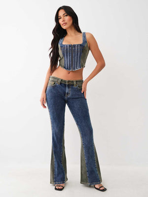 True Religion Corset Colour Block Medium Wash-True Religion