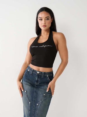 Crystal Halter Top-True Religion