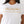 True Religion T-Shirt Ladies Crystal Box Arched Logo Slim Optic White