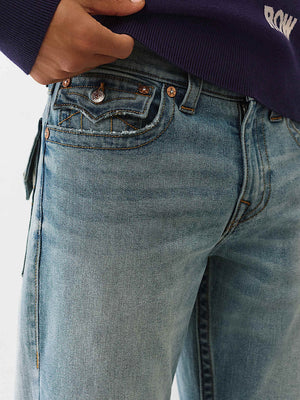 True Religion Jeans Ricky Sn Flap 34In Rhythm Rush Light Wash